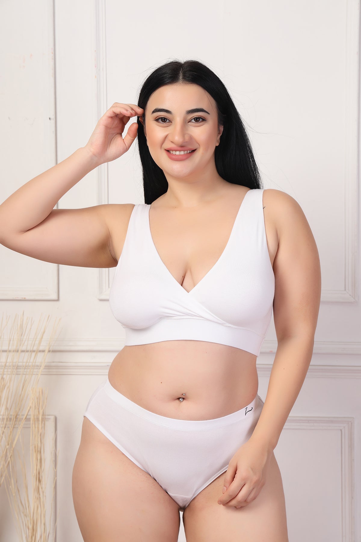 247 White Padded Maternity Feeding Bra