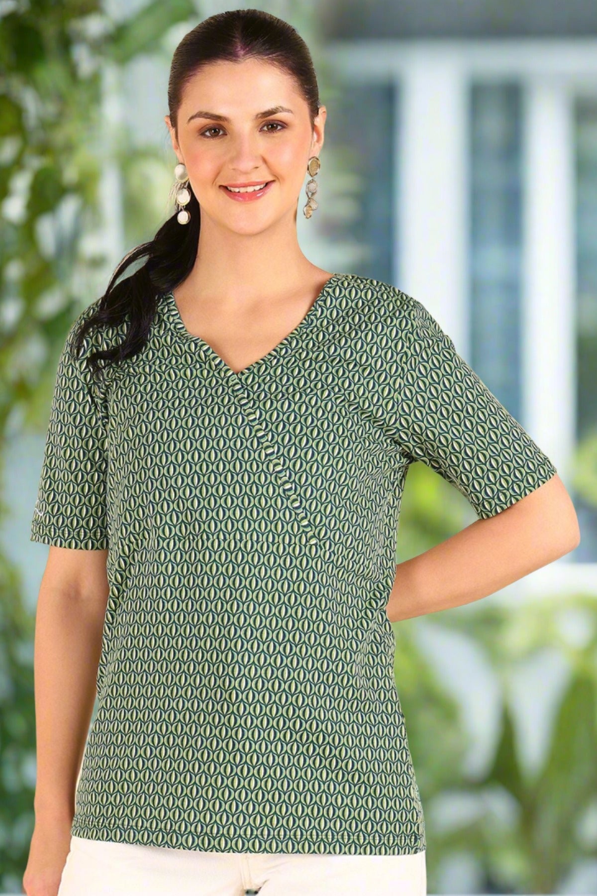 Emerald Green Zipless Maternity Feeding Top