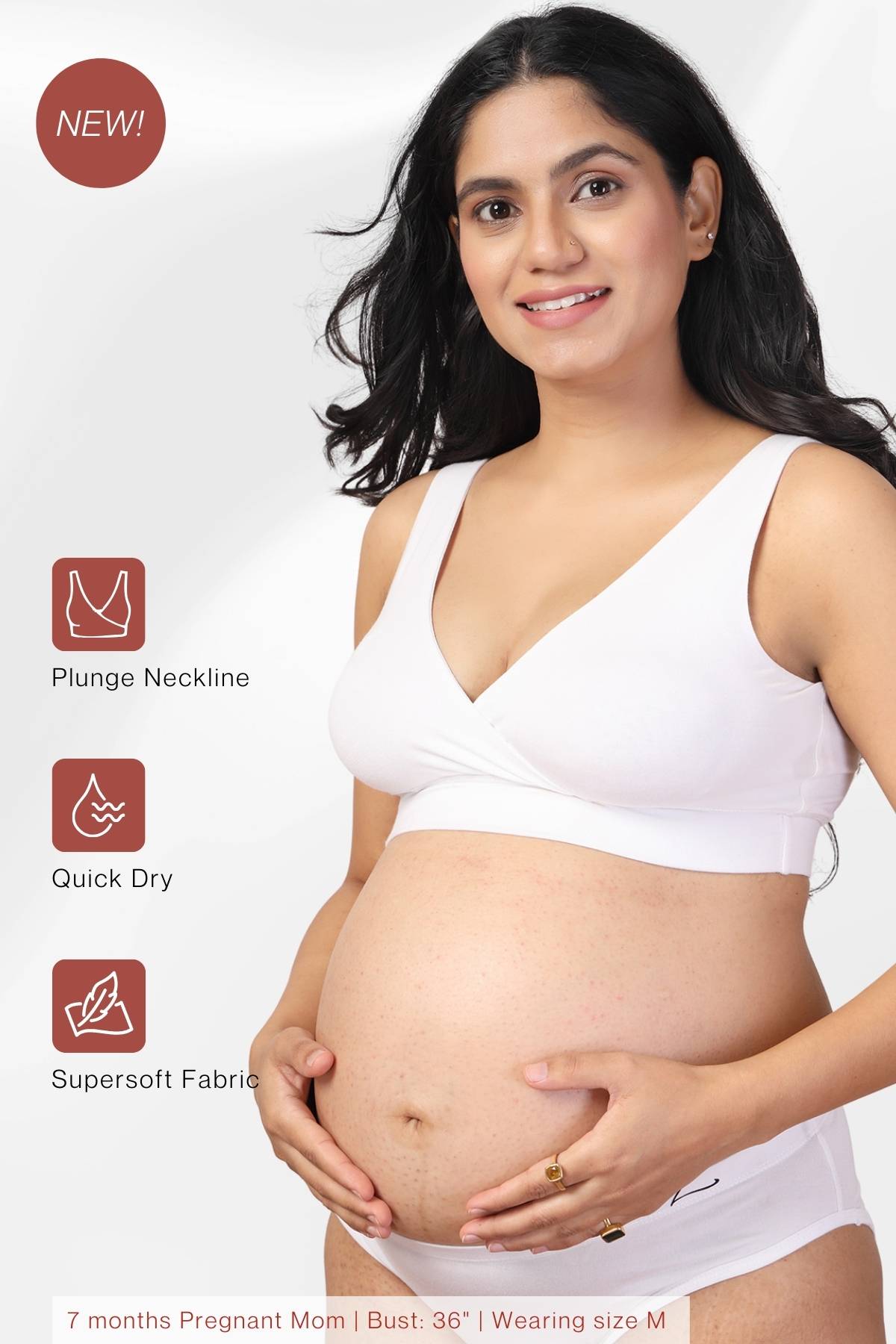 247 White Padded Maternity Feeding Bra