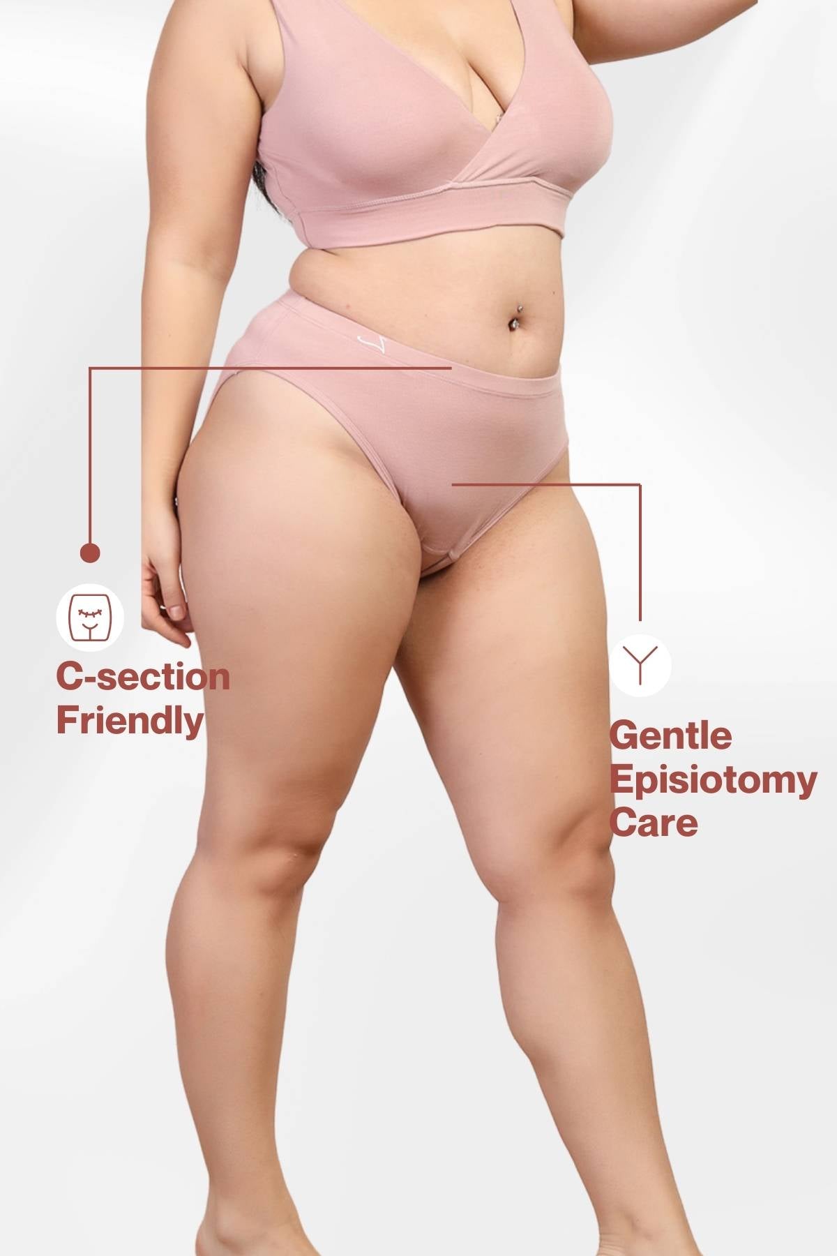 247 Blush Pink Maternity Panty