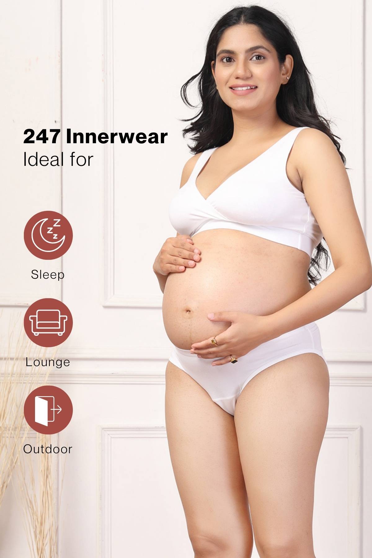 247 White Padded Maternity Feeding Bra
