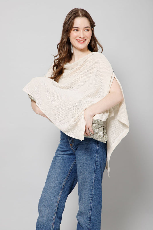 Ivory Serenity Honeycomb Feeding & Nursing Cover