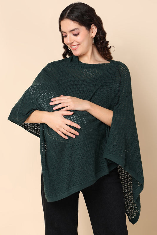 Green Ocean Waves Feeding & Nursing Cover